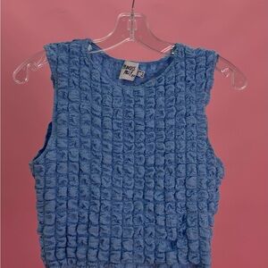 Princess Polly Blue Ruched Sleeveless Swim Tank